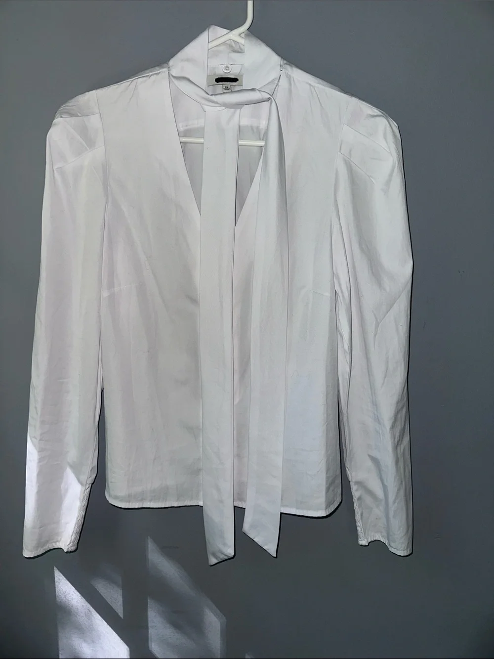 Madewell NWT tie neck button front Top white womens size XS Brand